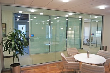 bulletproof office windows in a conference room